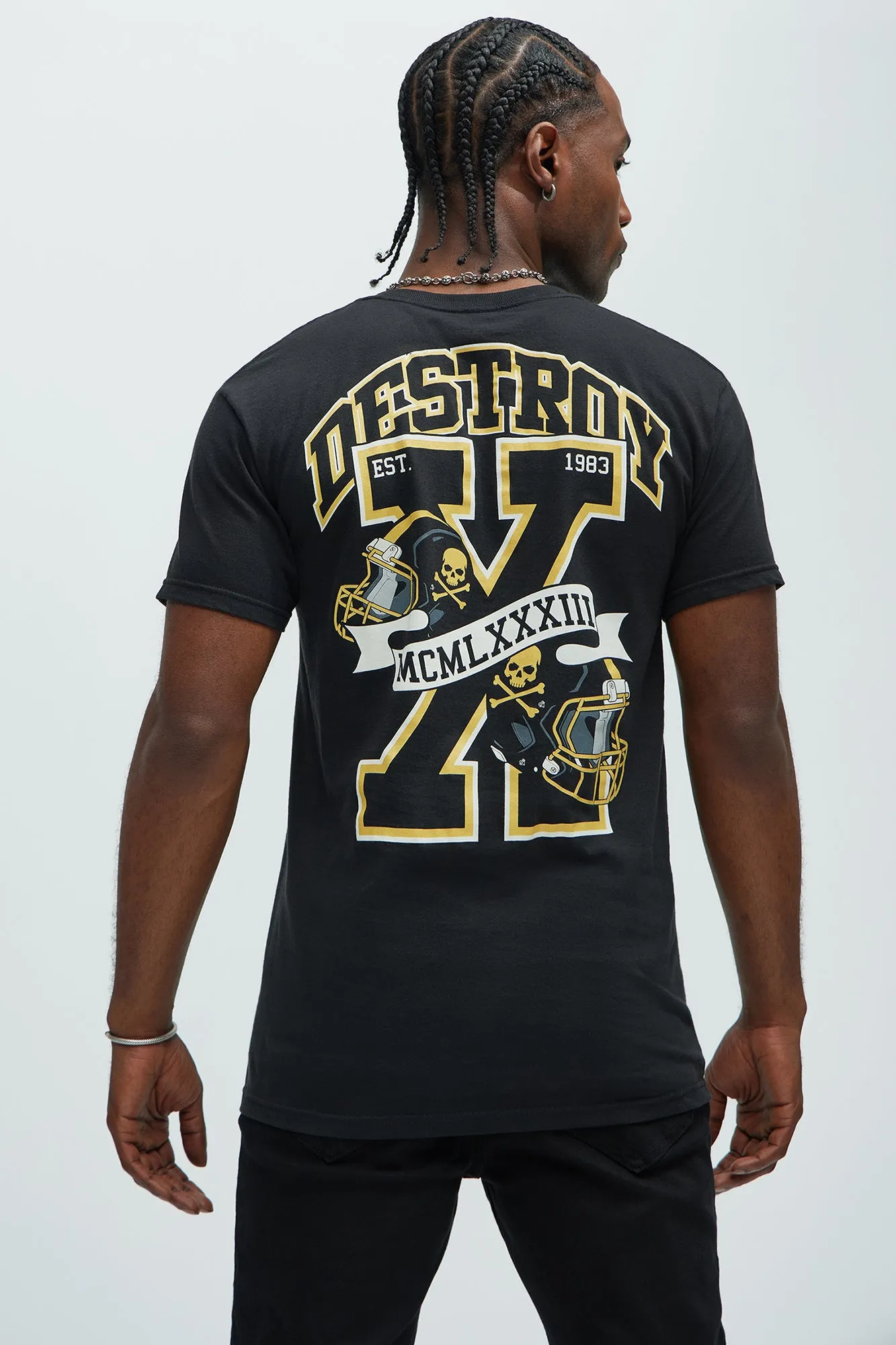 Destroy Est 1983 Short Sleeve Tee - Black sold by Fashion Nova