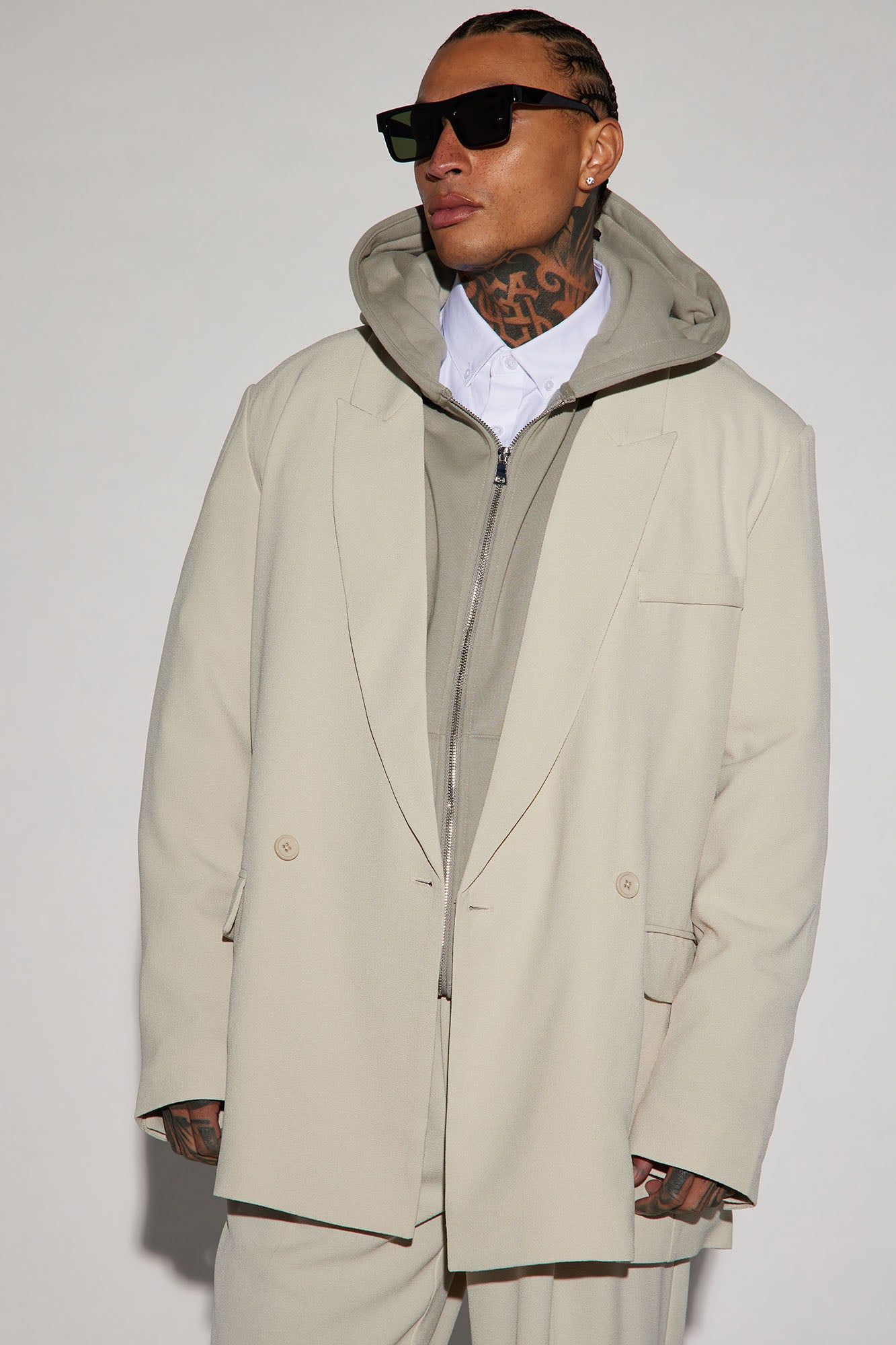 Golden Hour Boxy Double Breasted Suit Jacket - Off White sold by Fashion Nova product image thumbnail 4