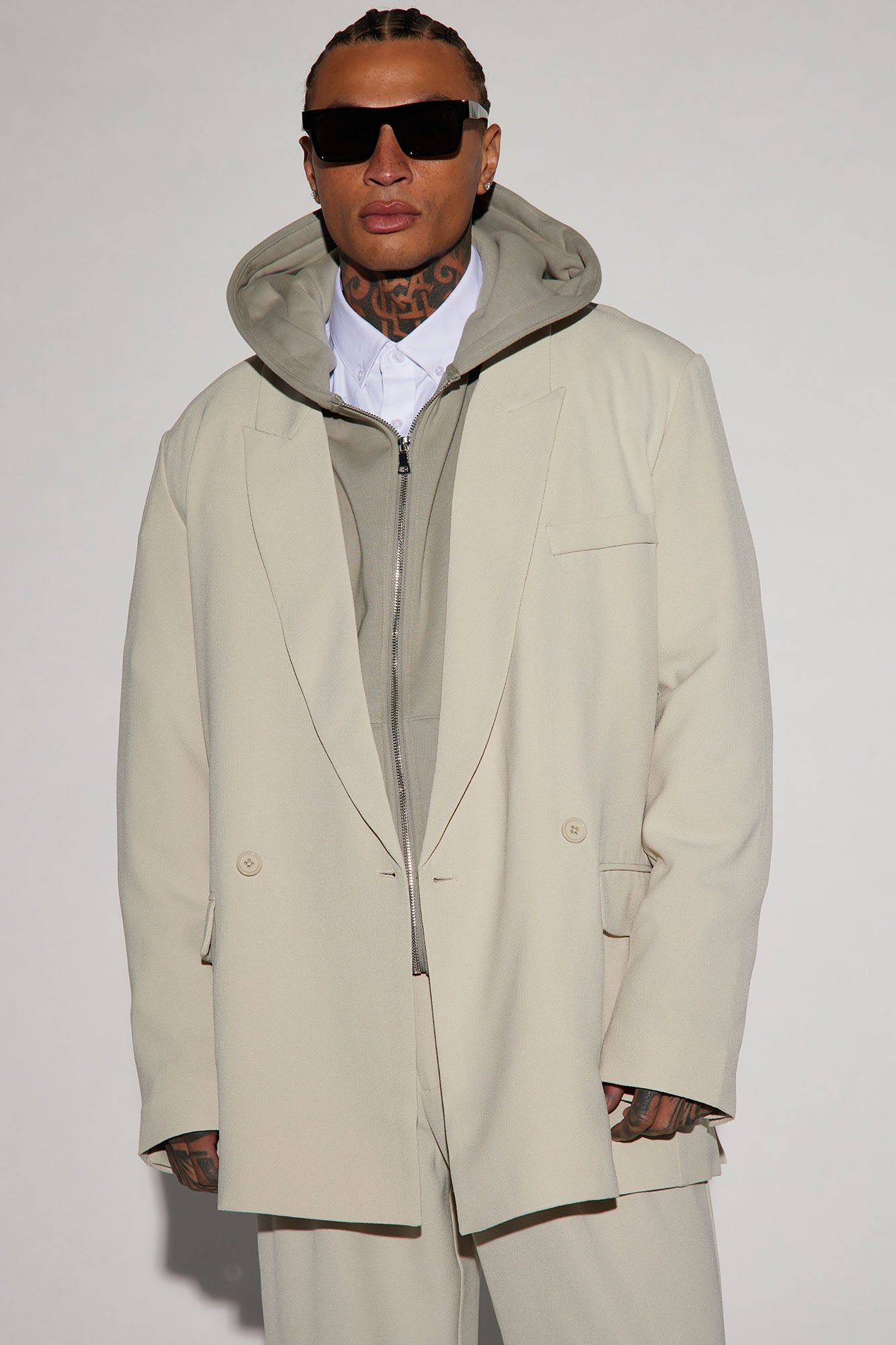 Golden Hour Boxy Double Breasted Suit Jacket - Off White sold by Fashion Nova product image thumbnail 3