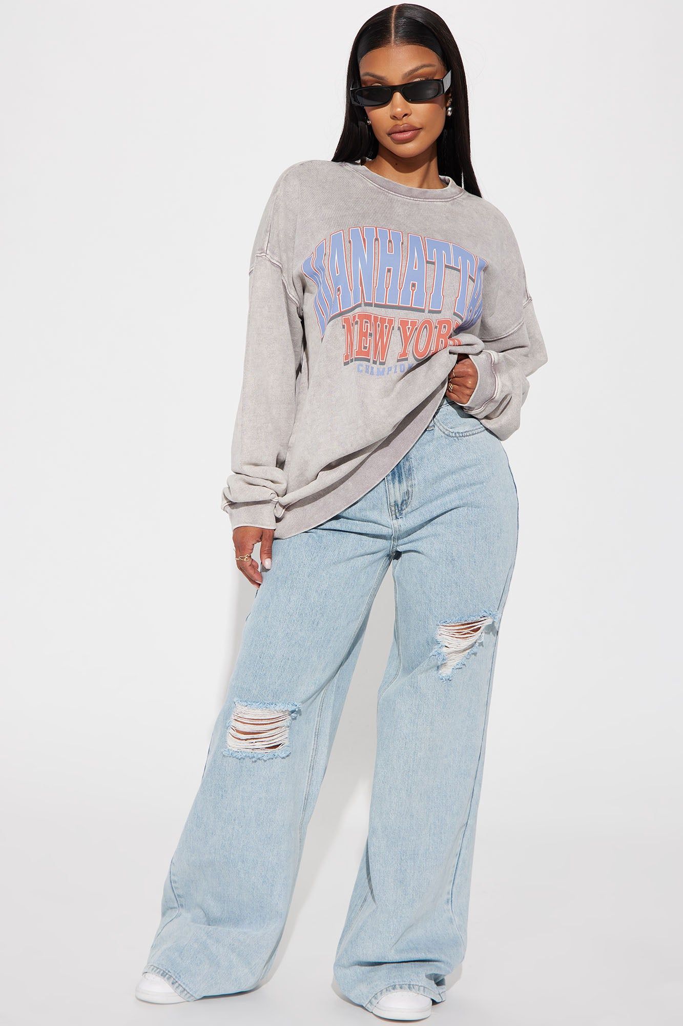 Manhattan Sweatshirt - Grey/combo sold by Fashion Nova product image thumbnail 2