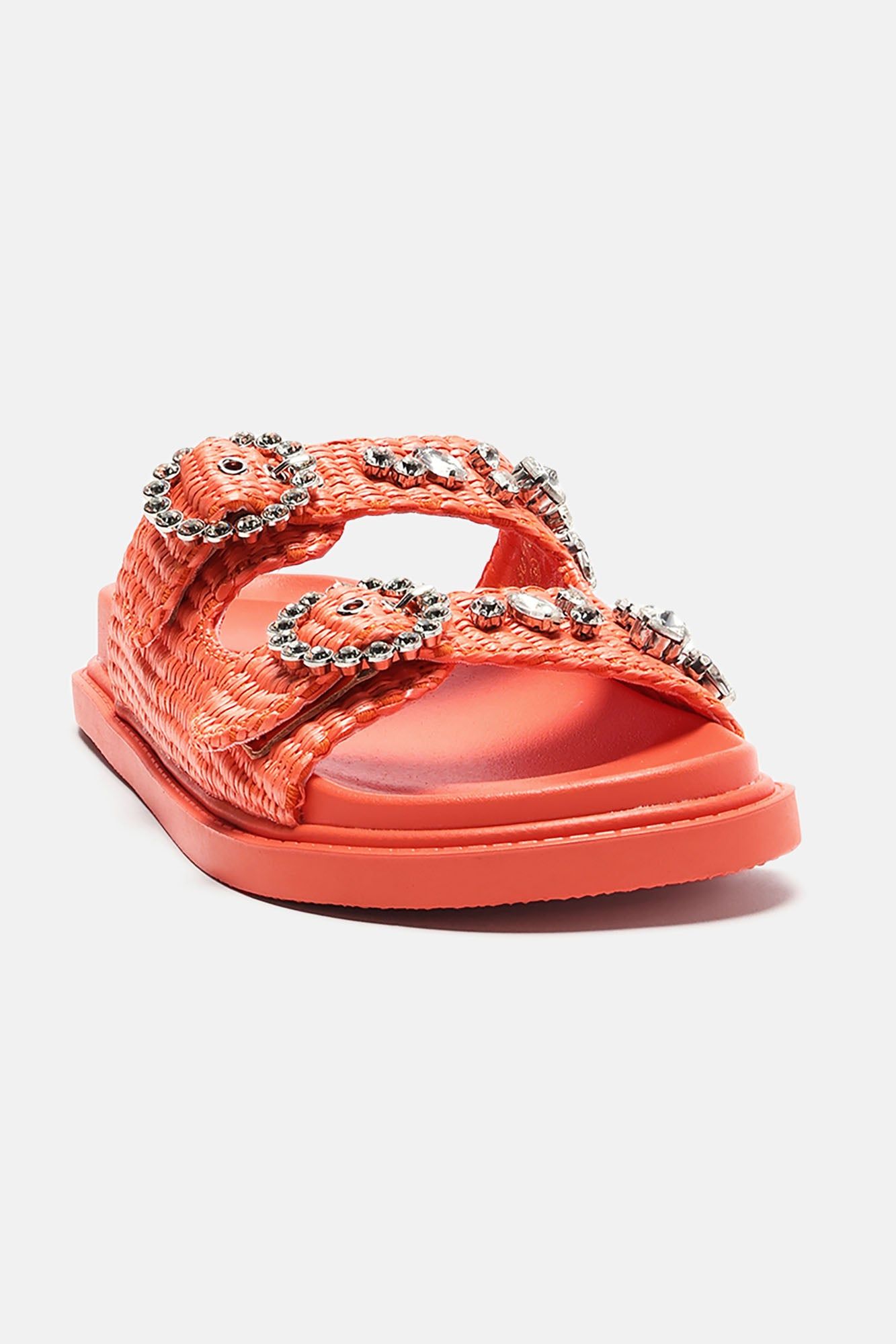 Sutton Embellished Slides - Orange sold by Fashion Nova product image thumbnail 4