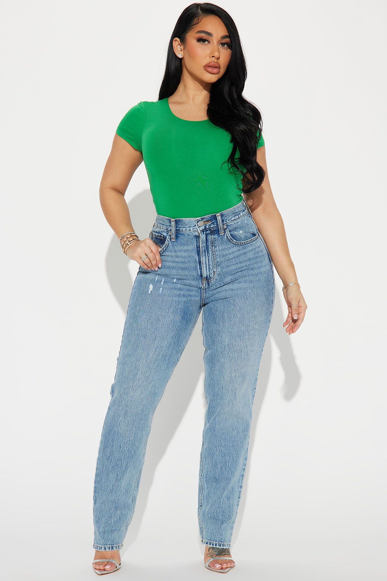 Samara Double Layered Bodysuit - Green sold by Fashion Nova product image thumbnail 2