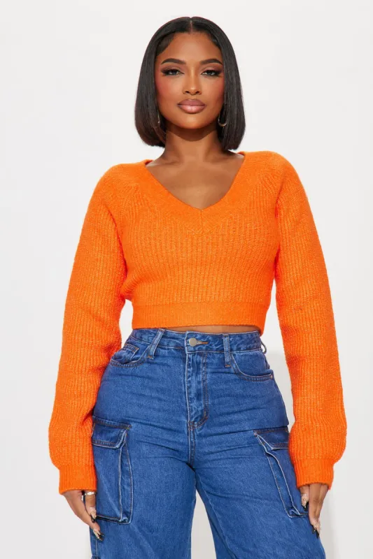 Brentley Sweater - Orange sold by Fashion Nova
