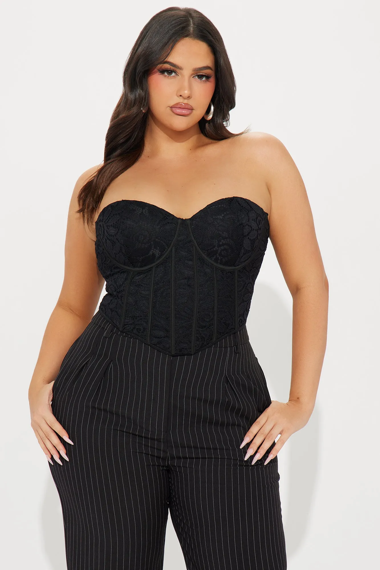 Angelina Lace Corset Top - Black sold by Fashion Nova product image thumbnail 4