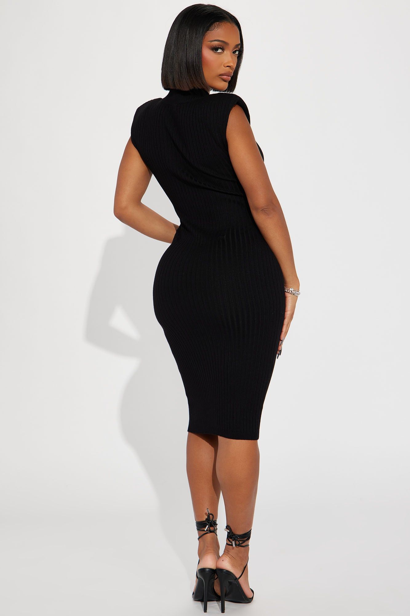 Amelia Mock Neck Midi Dress - Black sold by Fashion Nova product image thumbnail 3