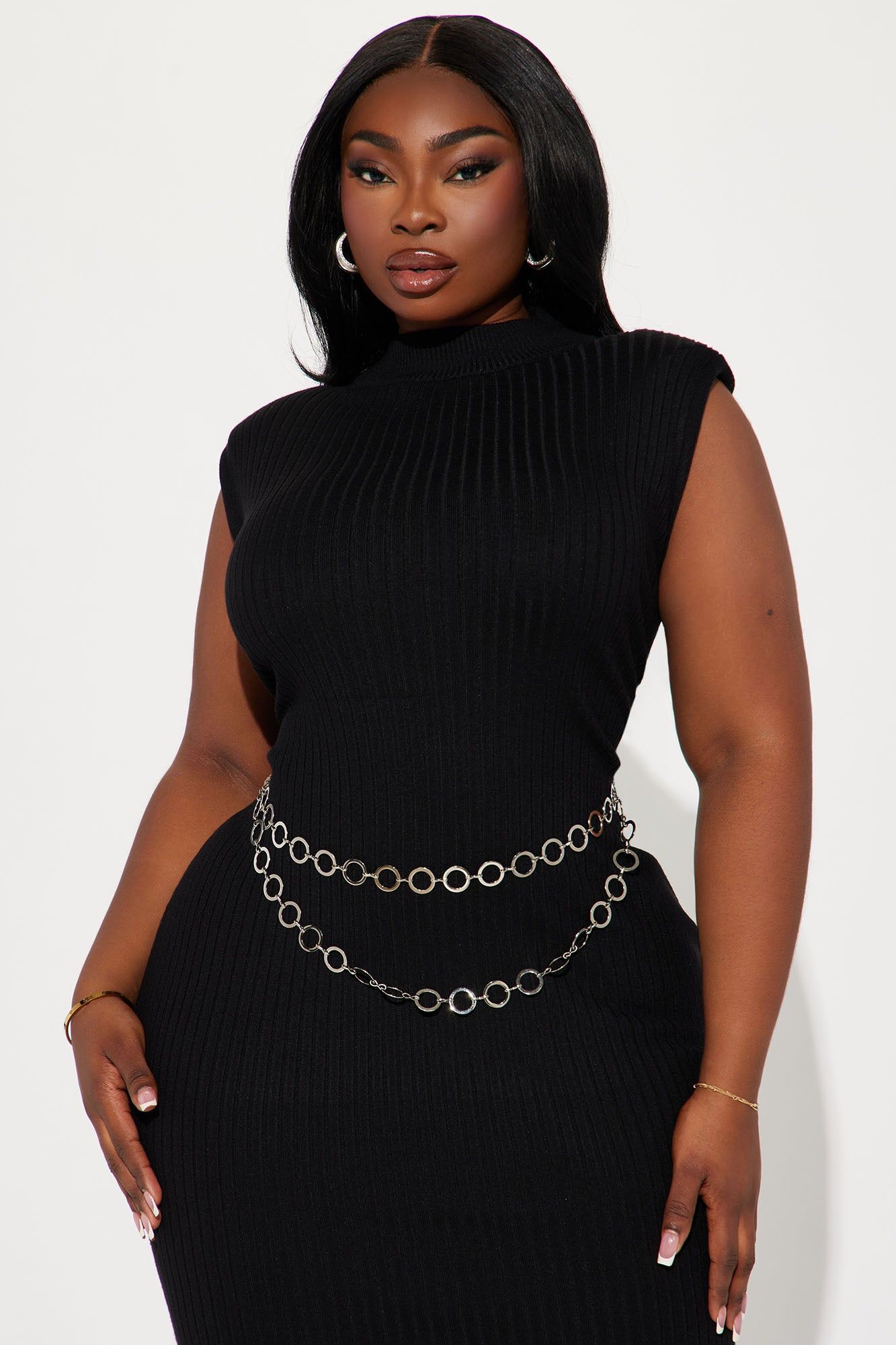 Amelia Mock Neck Midi Dress - Black sold by Fashion Nova product image thumbnail 5
