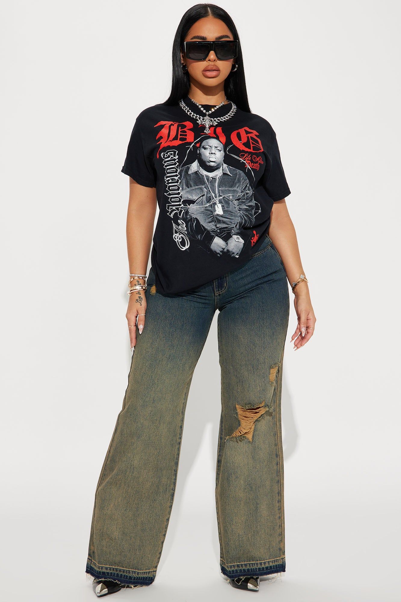 Biggie The Notorious Graphic Tee - Black Wash sold by Fashion Nova product image thumbnail 2