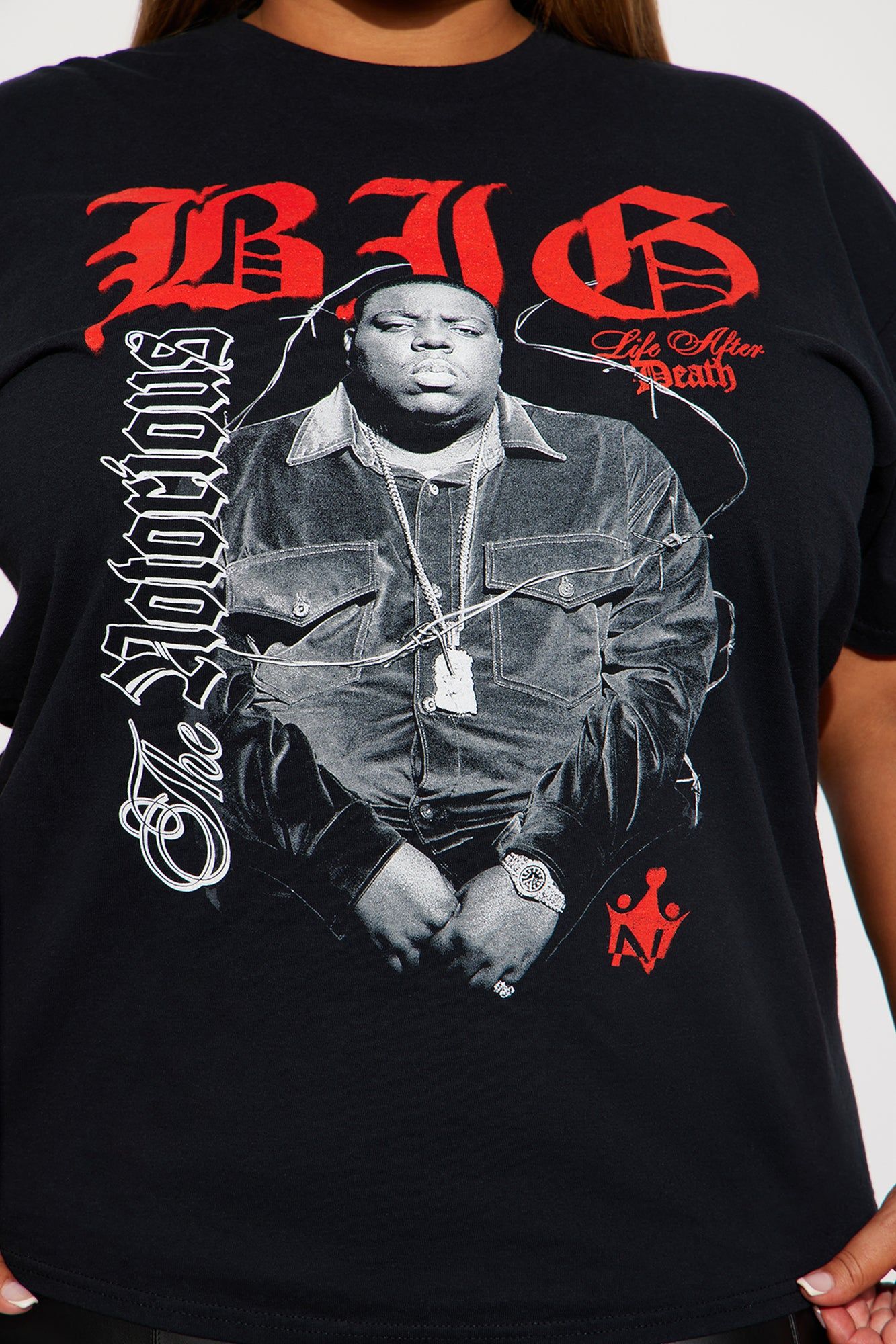 Biggie The Notorious Graphic Tee - Black Wash sold by Fashion Nova product image thumbnail 6