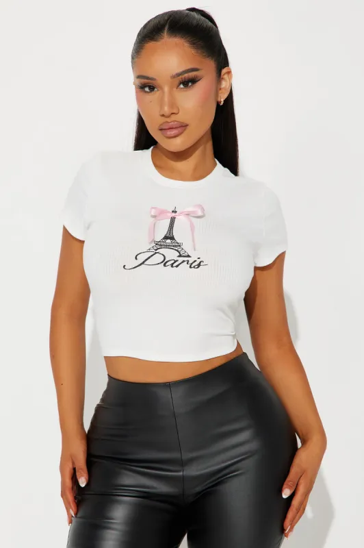 Paris Bow Top - White sold by Fashion Nova