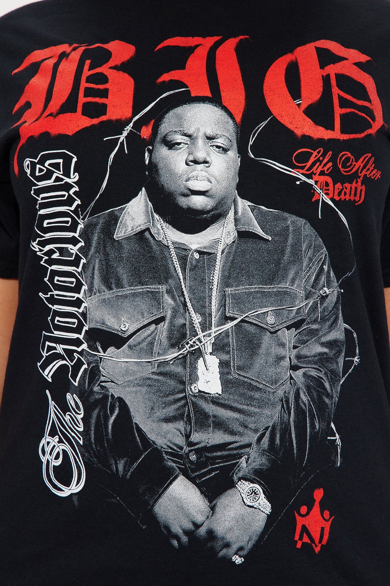 Biggie The Notorious Graphic Tee - Black Wash sold by Fashion Nova product image thumbnail 3
