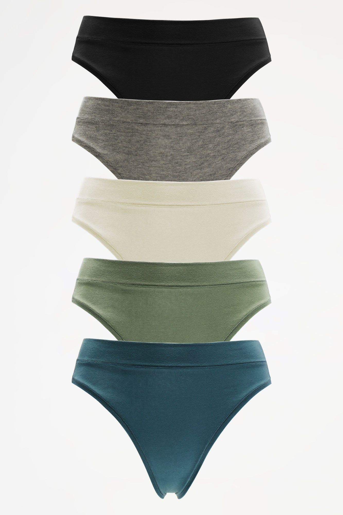 Easy Cotton Jersey High Cut 5 Pack Panties - Grey/combo sold by Fashion Nova product image thumbnail 4