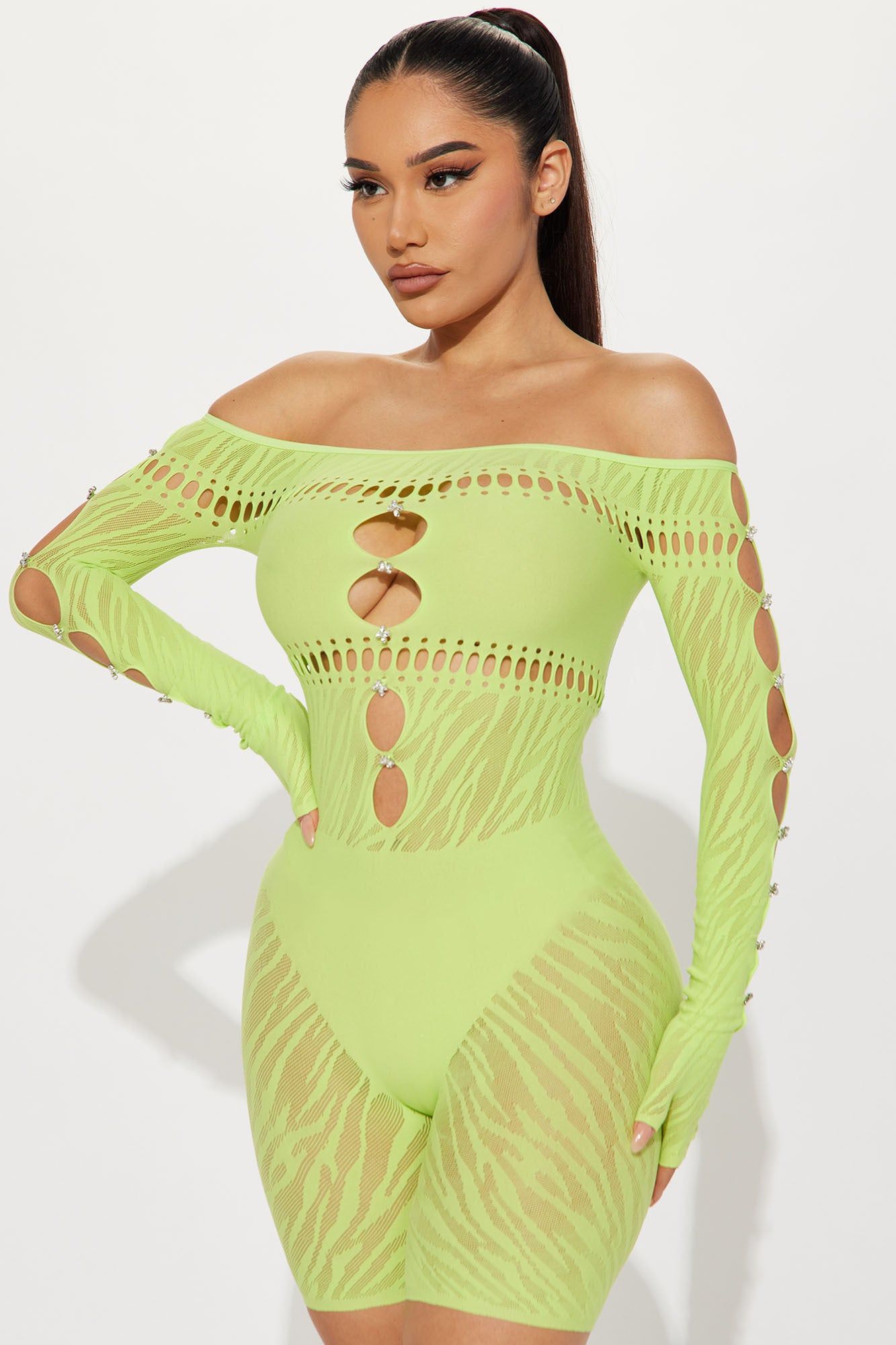 It Girl Seamless Romper - Green sold by Fashion Nova product image thumbnail 2