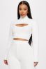 Feeling Cozy 3 Piece Pant Set - White sold by Fashion Nova