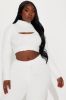 Feeling Cozy 3 Piece Pant Set - White sold by Fashion Nova