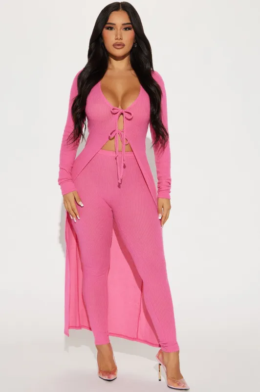Daphne Duster Legging Set - Pink sold by Fashion Nova