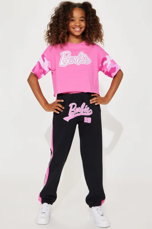 Mini Barbie 59 Camo Jogger Set - Pink/combo sold by Fashion Nova
