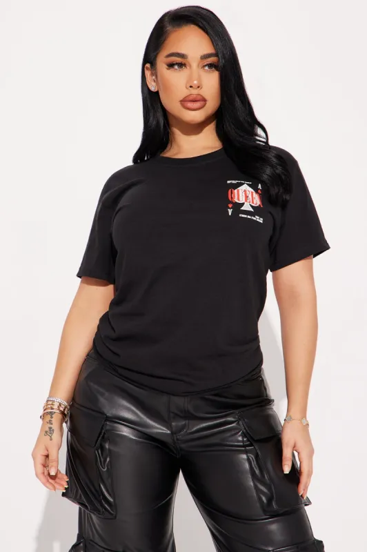 Queen Of All Tee - Black sold by Fashion Nova