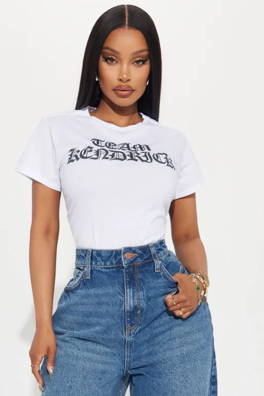 Team Kendrick Tee  - White sold by Fashion Nova