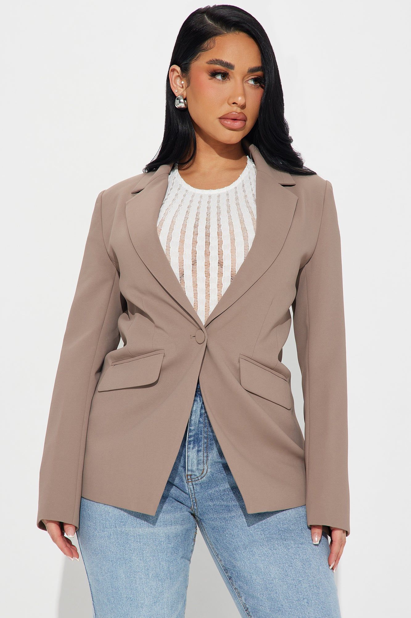 Taking Chances Blazer - Mocha sold by Fashion Nova