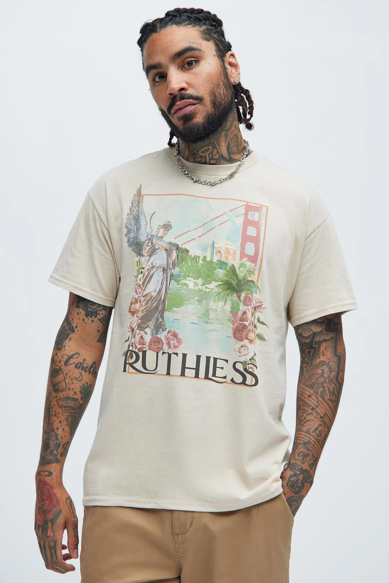 Ruthless In The City Short Sleeve Tee - Tan sold by Fashion Nova