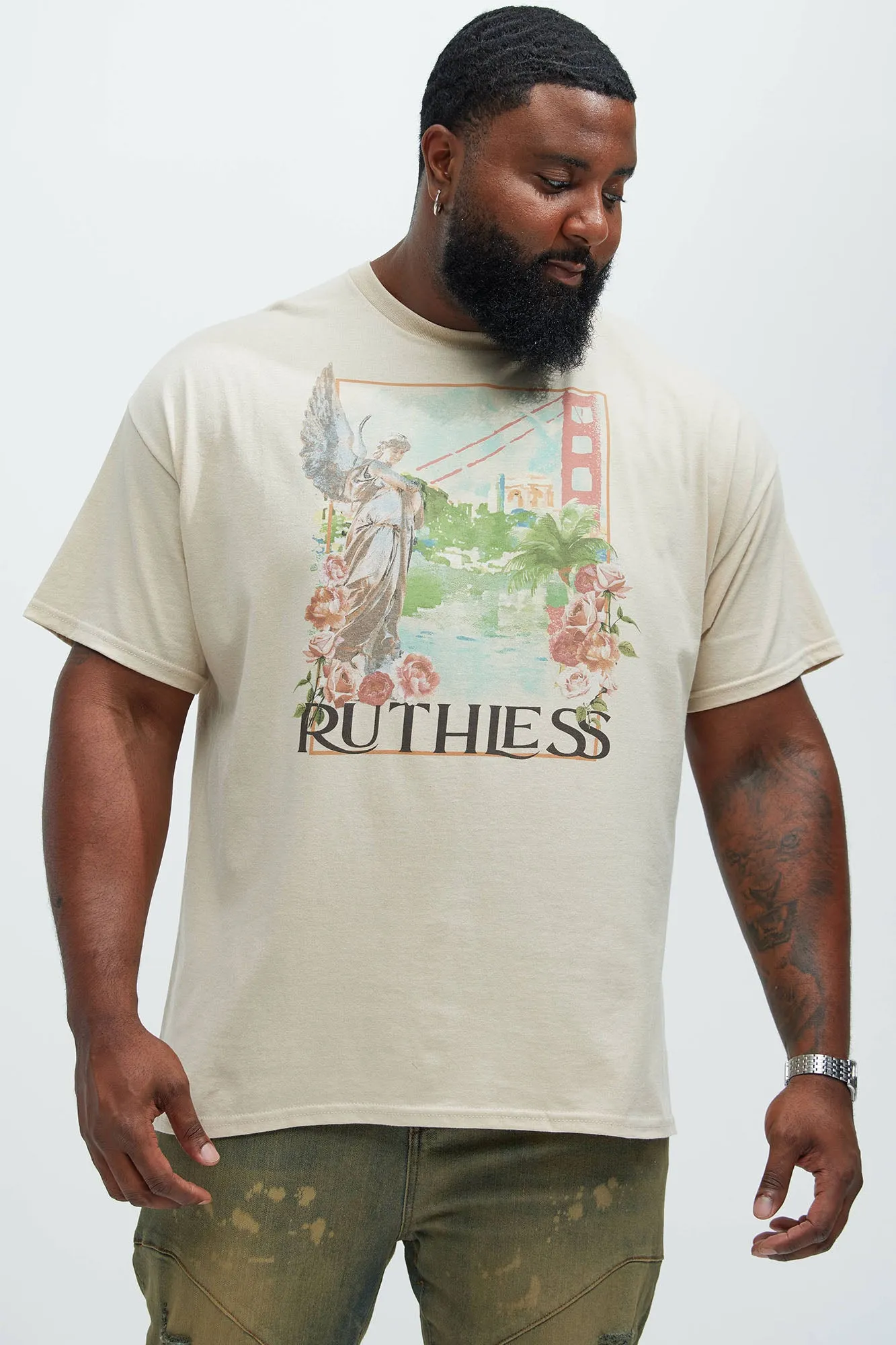 Ruthless In The City Short Sleeve Tee - Tan sold by Fashion Nova product image thumbnail 4