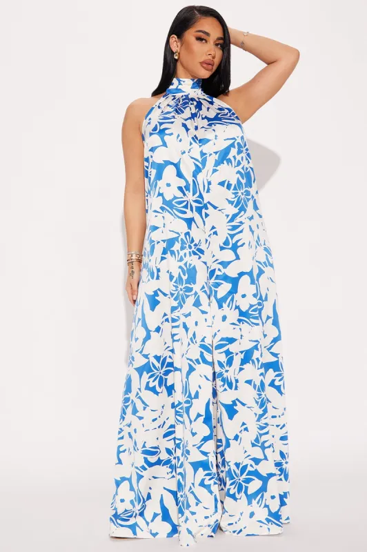Meet Me In Miami Jumpsuit - Blue/combo sold by Fashion Nova