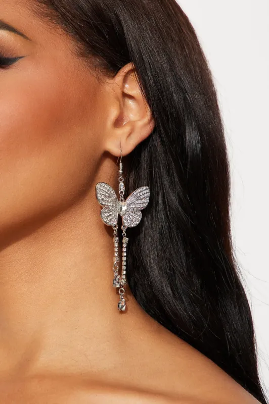 Come Back To Me Butterfly Earrings - Silver sold by Fashion Nova