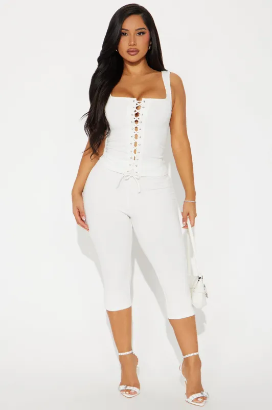 Carina Snatched Pant Set - Off White sold by Fashion Nova