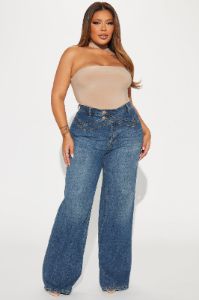 Tried Your Best Baggy Jeans - Medium Wash sold by Fashion Nova
