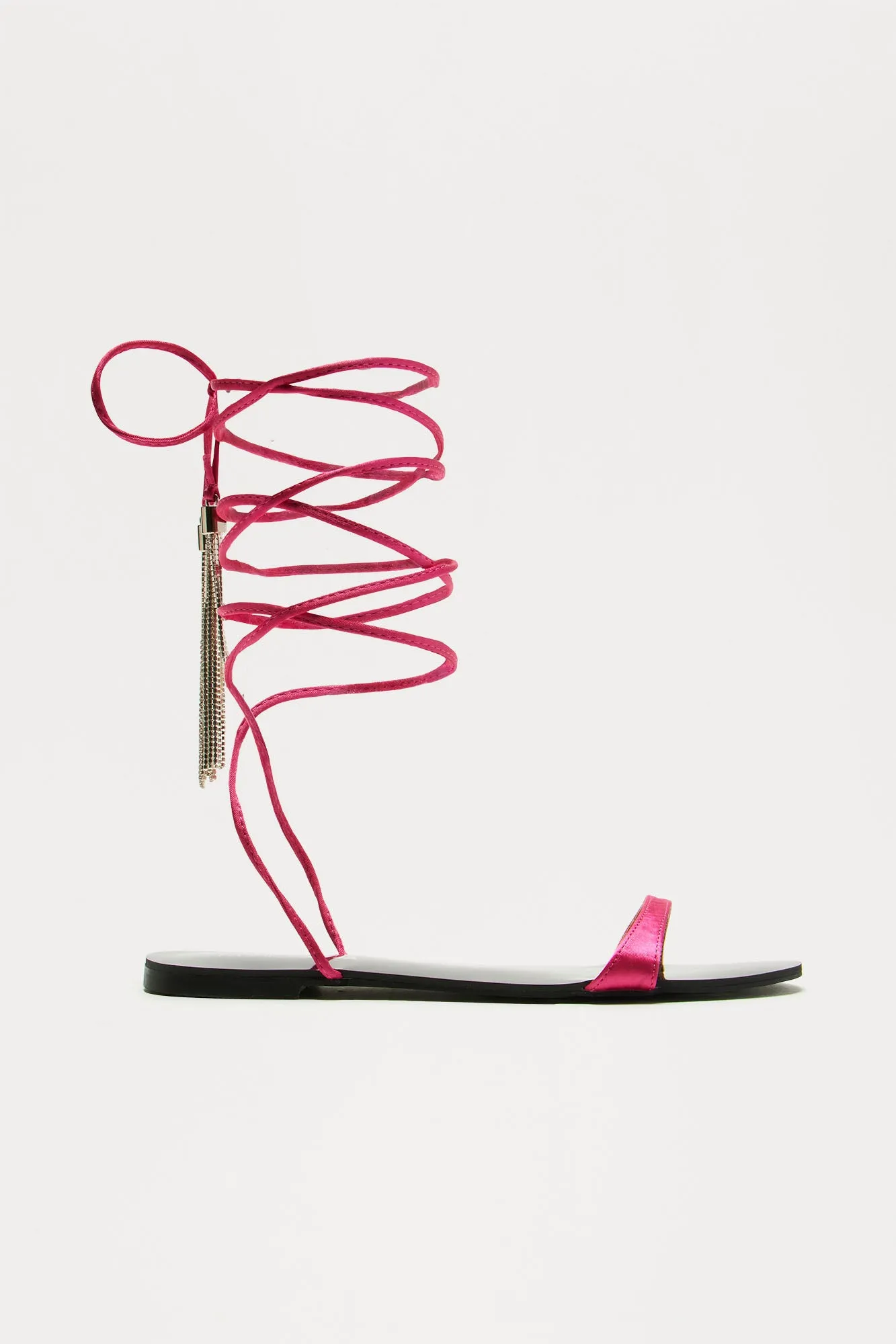 Time Is Right Wrap Up Flat Sandals - Pink sold by Fashion Nova product image thumbnail 4