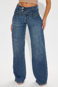 Tried Your Best Baggy Jeans - Medium Wash sold by Fashion Nova