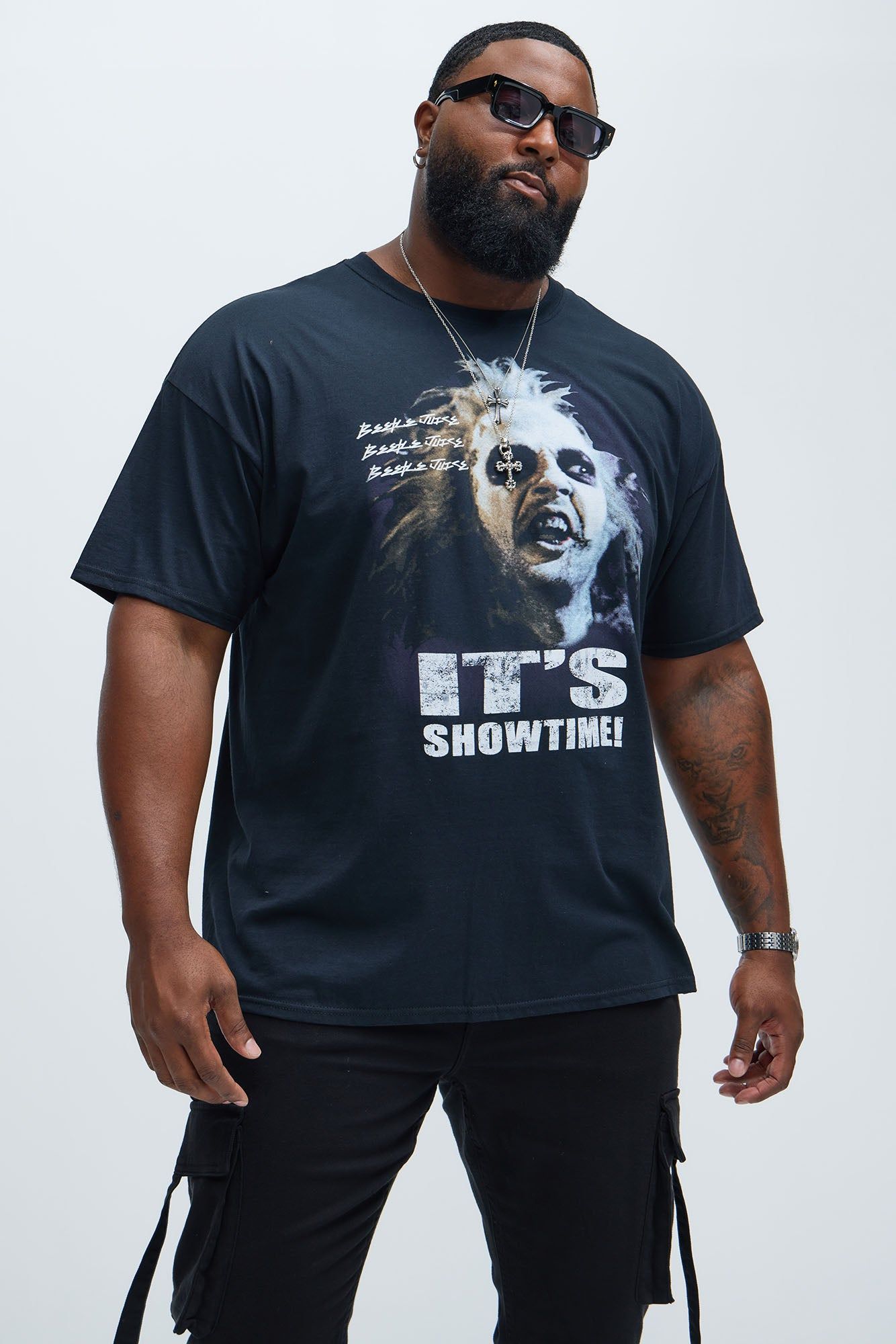 Beetle Juice Strange And Unusual Short Sleeve Tee - Black sold by Fashion Nova product image thumbnail 4