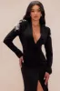 Iconic Blazer Maxi Dress - Black sold by Fashion Nova