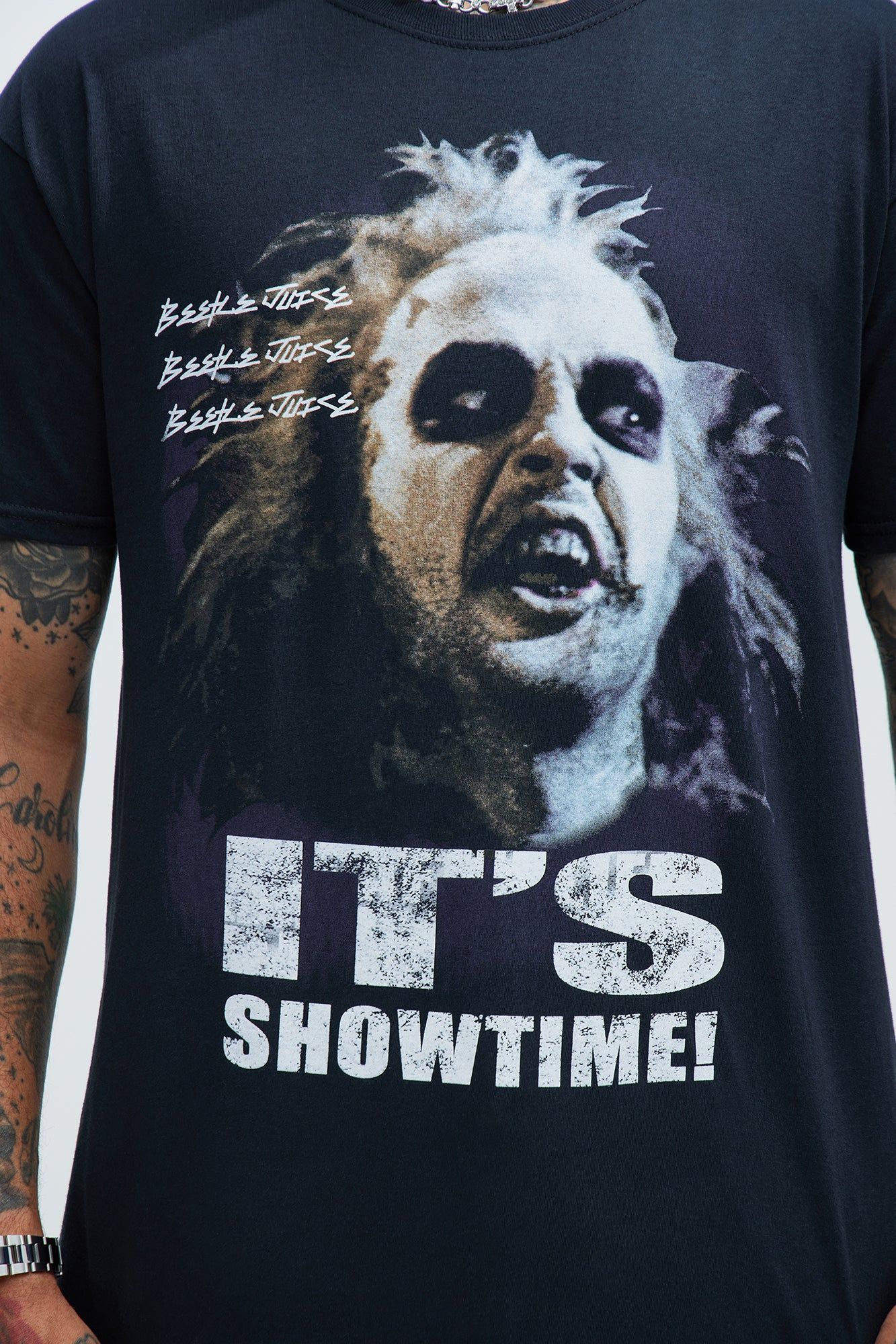 Beetle Juice Strange And Unusual Short Sleeve Tee - Black sold by Fashion Nova product image thumbnail 2