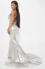 Shelby Metallic Gown - Silver sold by Fashion Nova