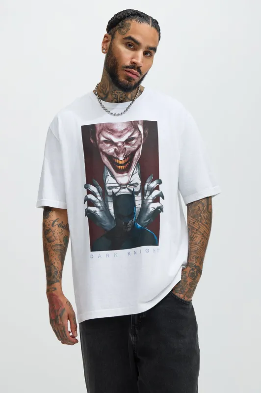 Batman vs Joker Short Sleeve Tee - White sold by Fashion Nova