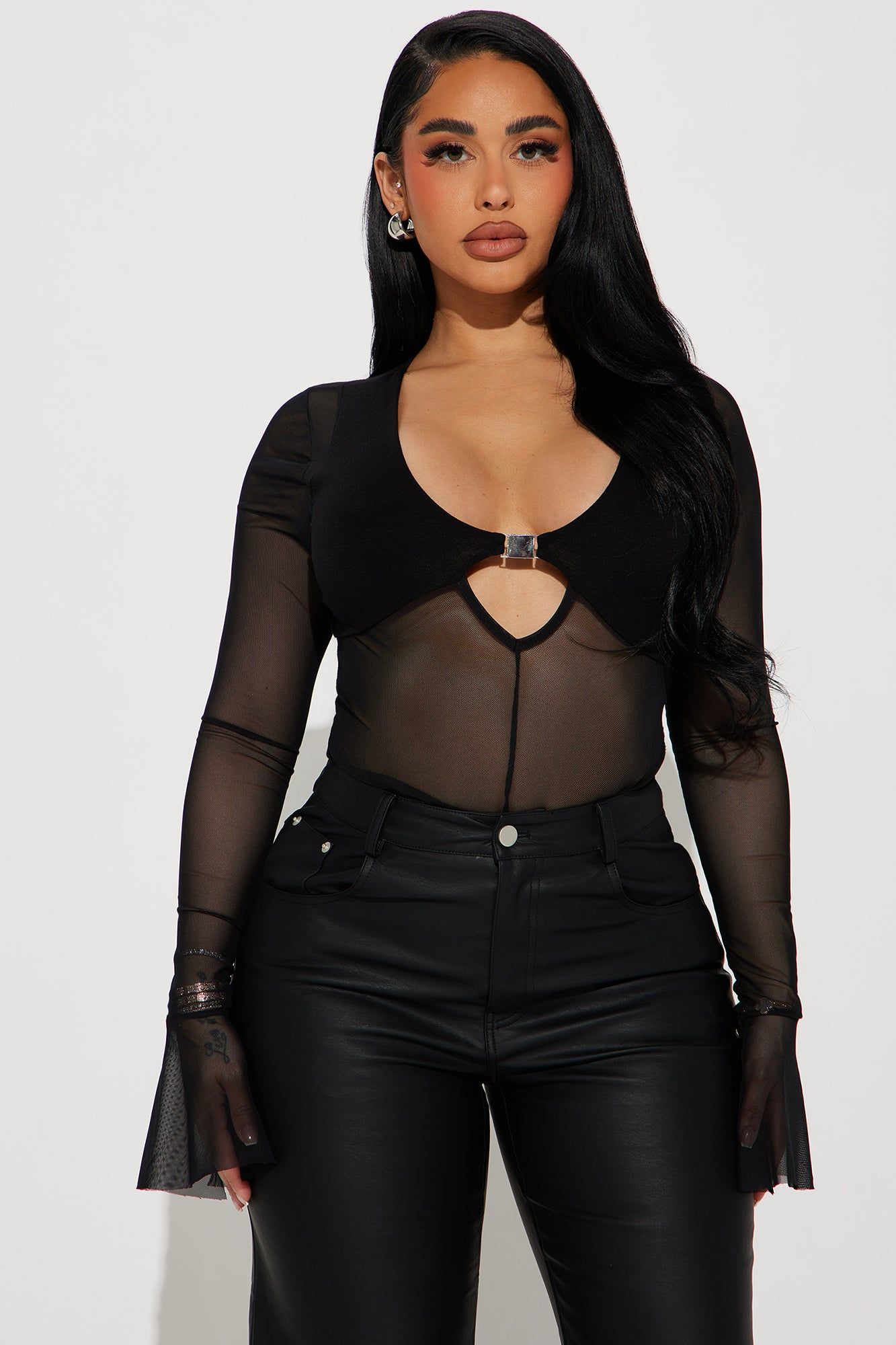 Hard To Miss Mesh Bodysuit - Black sold by Fashion Nova product image thumbnail 3