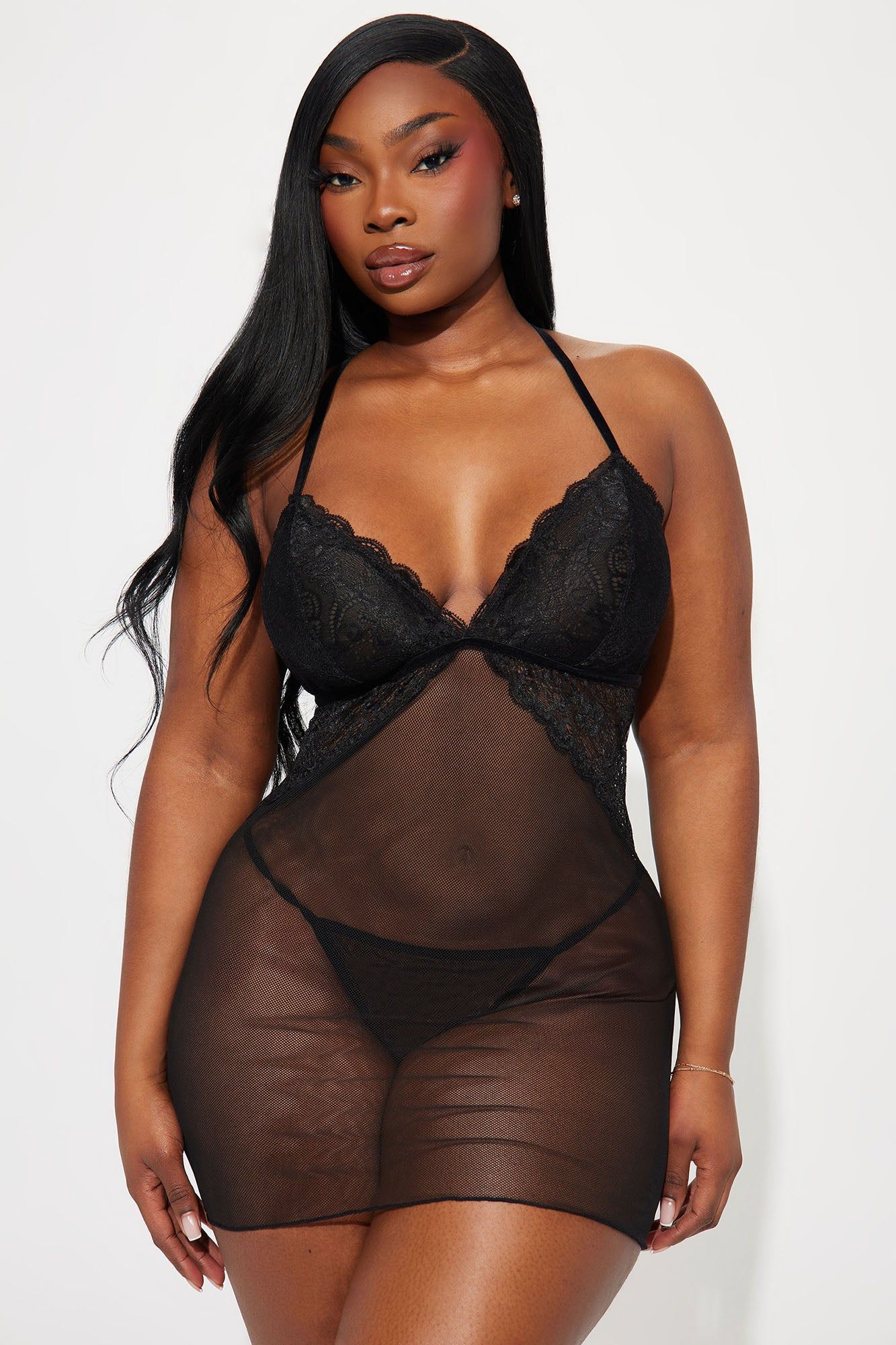Me And My Boo Lace Babydoll - Black sold by Fashion Nova product image thumbnail 4