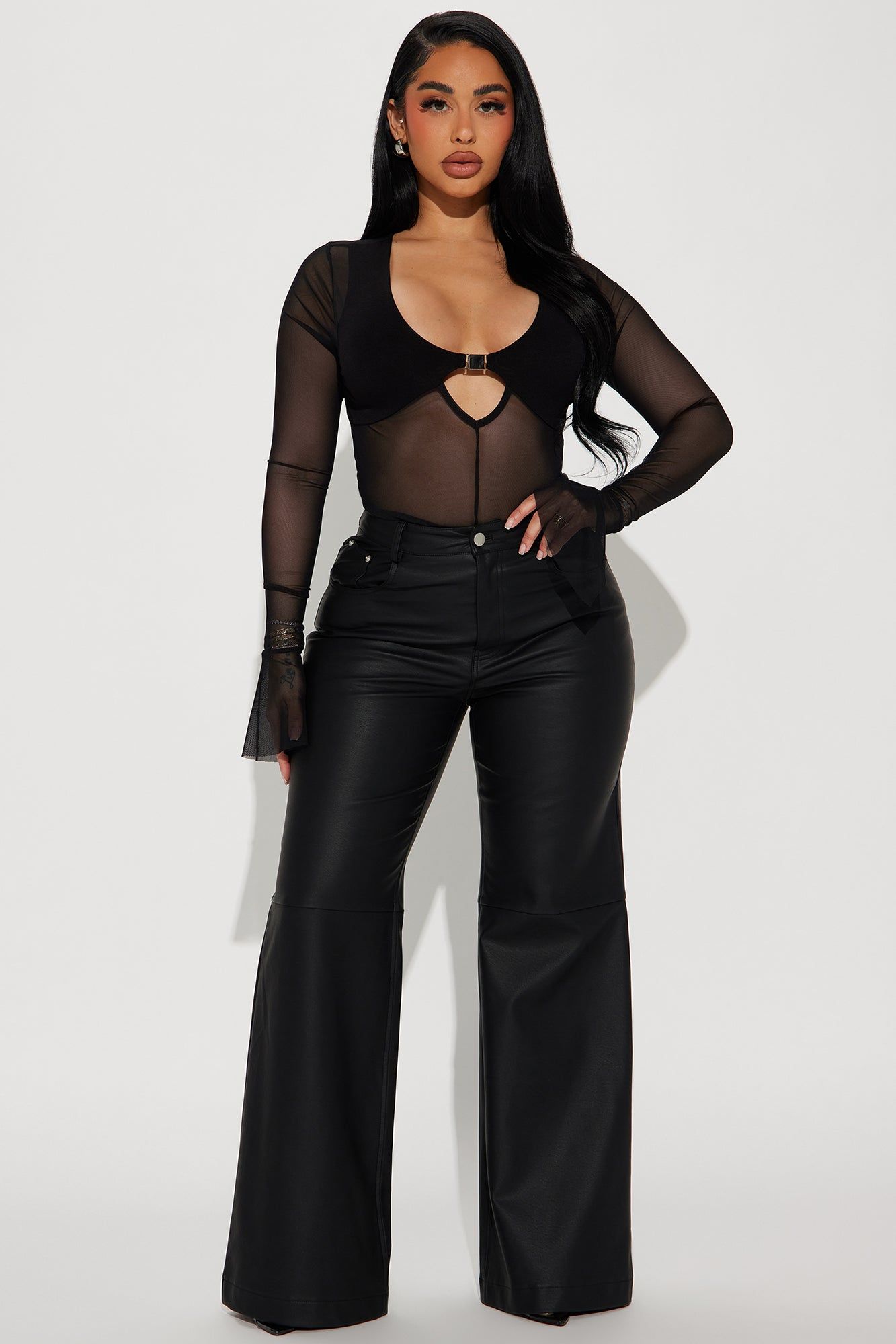 Hard To Miss Mesh Bodysuit - Black sold by Fashion Nova product image thumbnail 2