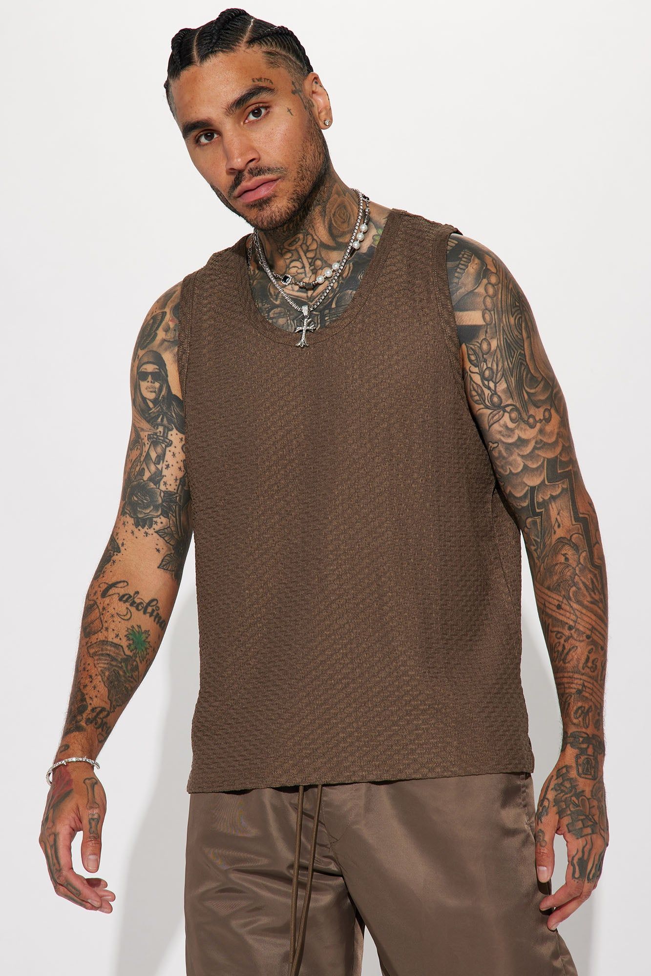 Send It Up Outside Tank - Brown sold by Fashion Nova