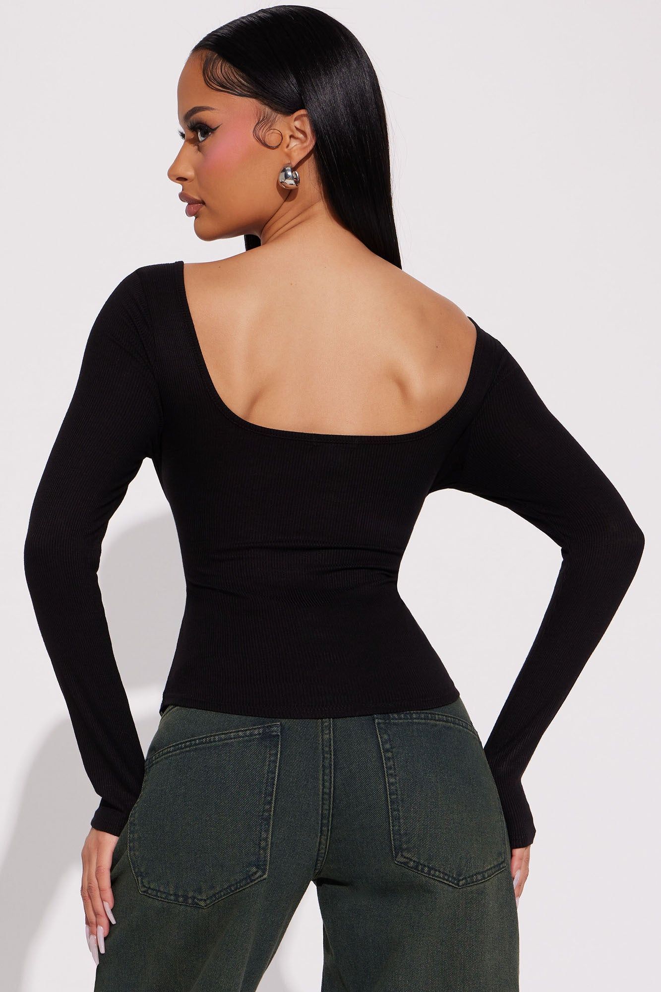 Have It All Long Sleeve Tee - Black sold by Fashion Nova product image thumbnail 3