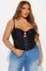 We've Got Forever Corset Top - Black sold by Fashion Nova