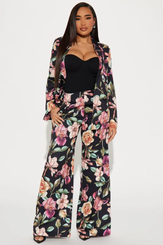 Floral Obsession Pant Set - Black/combo sold by Fashion Nova