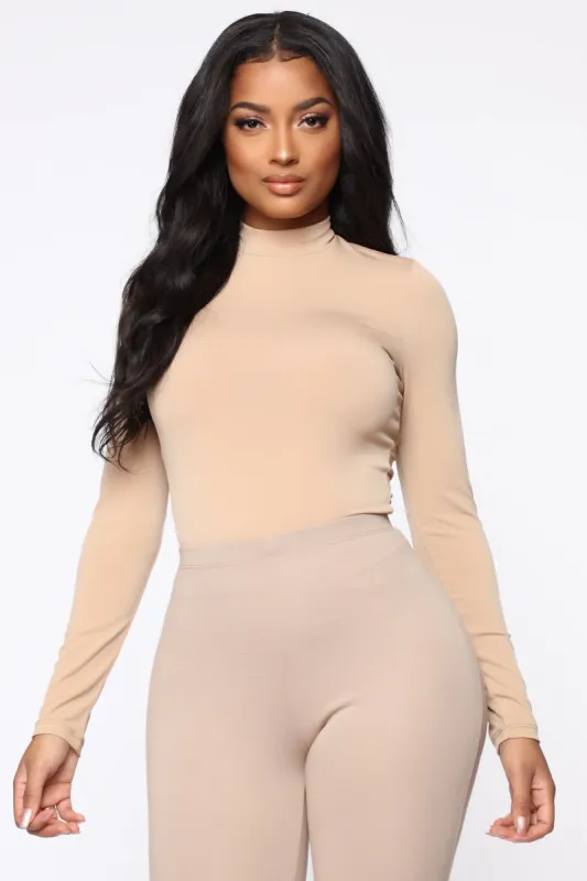 Abigail Turtleneck Top - Taupe sold by Fashion Nova