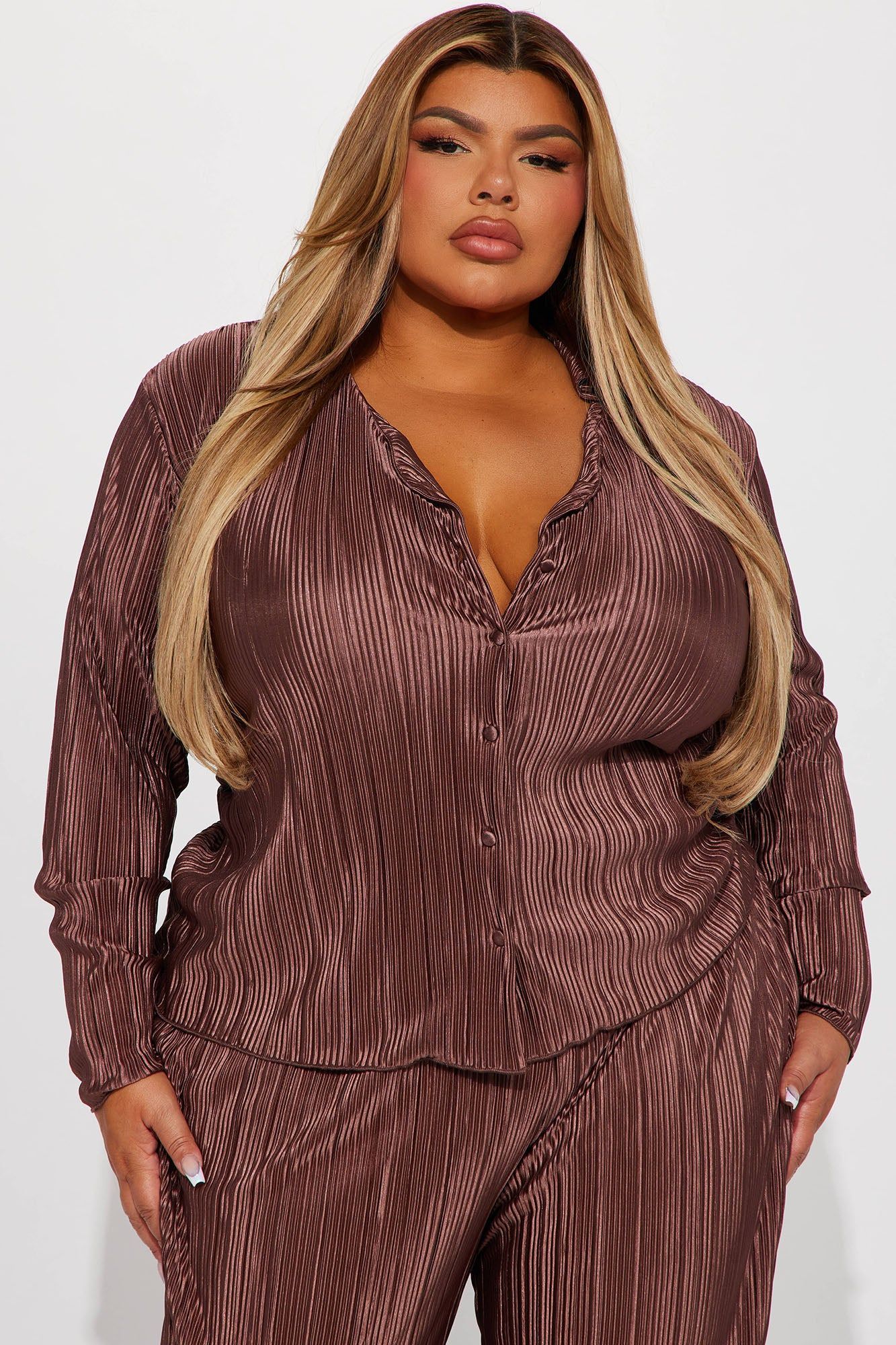 If It Plisse You Pant Set - Mocha sold by Fashion Nova product image thumbnail 5