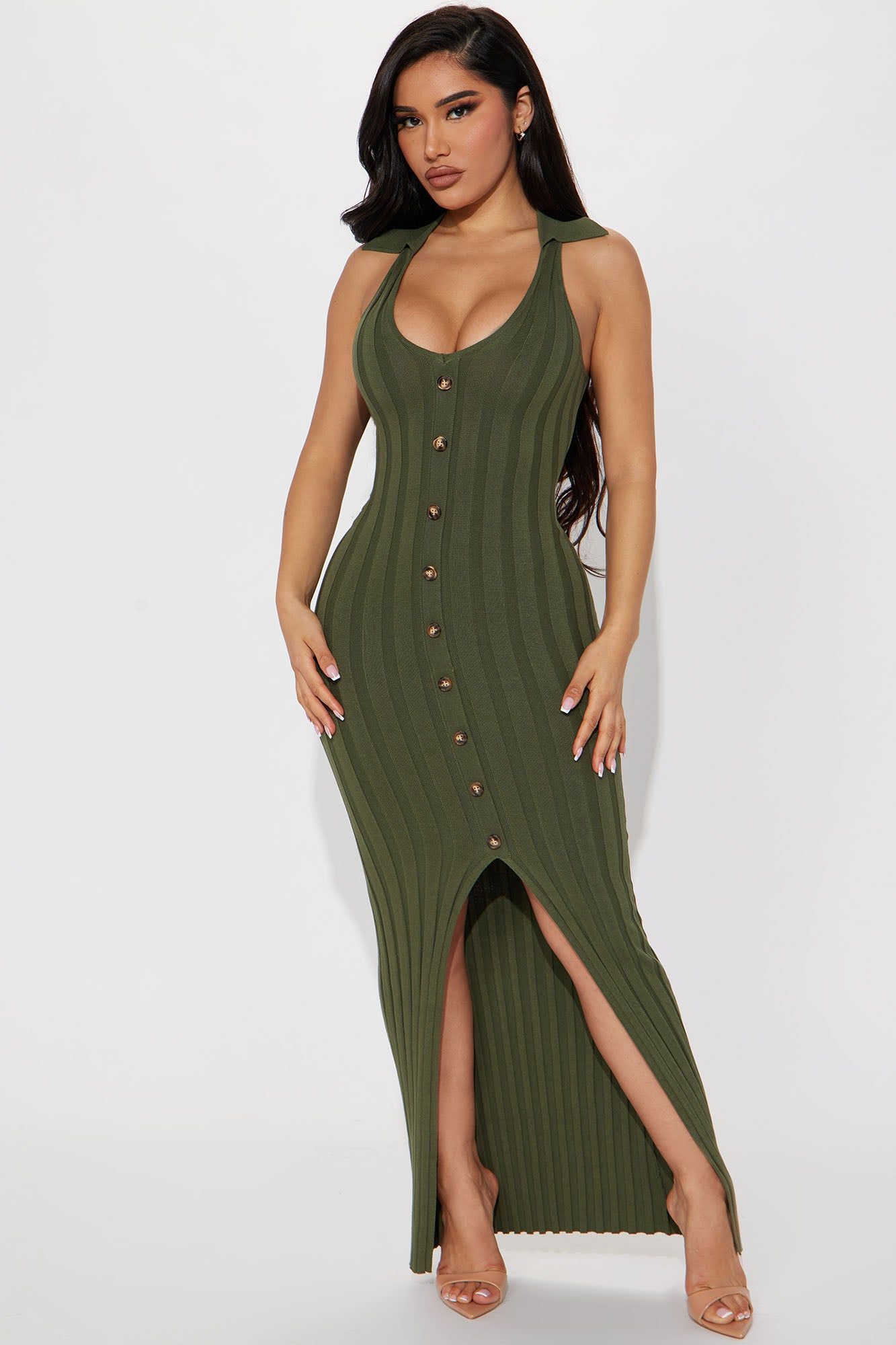 Marianne Maxi Dress - Olive sold by Fashion Nova