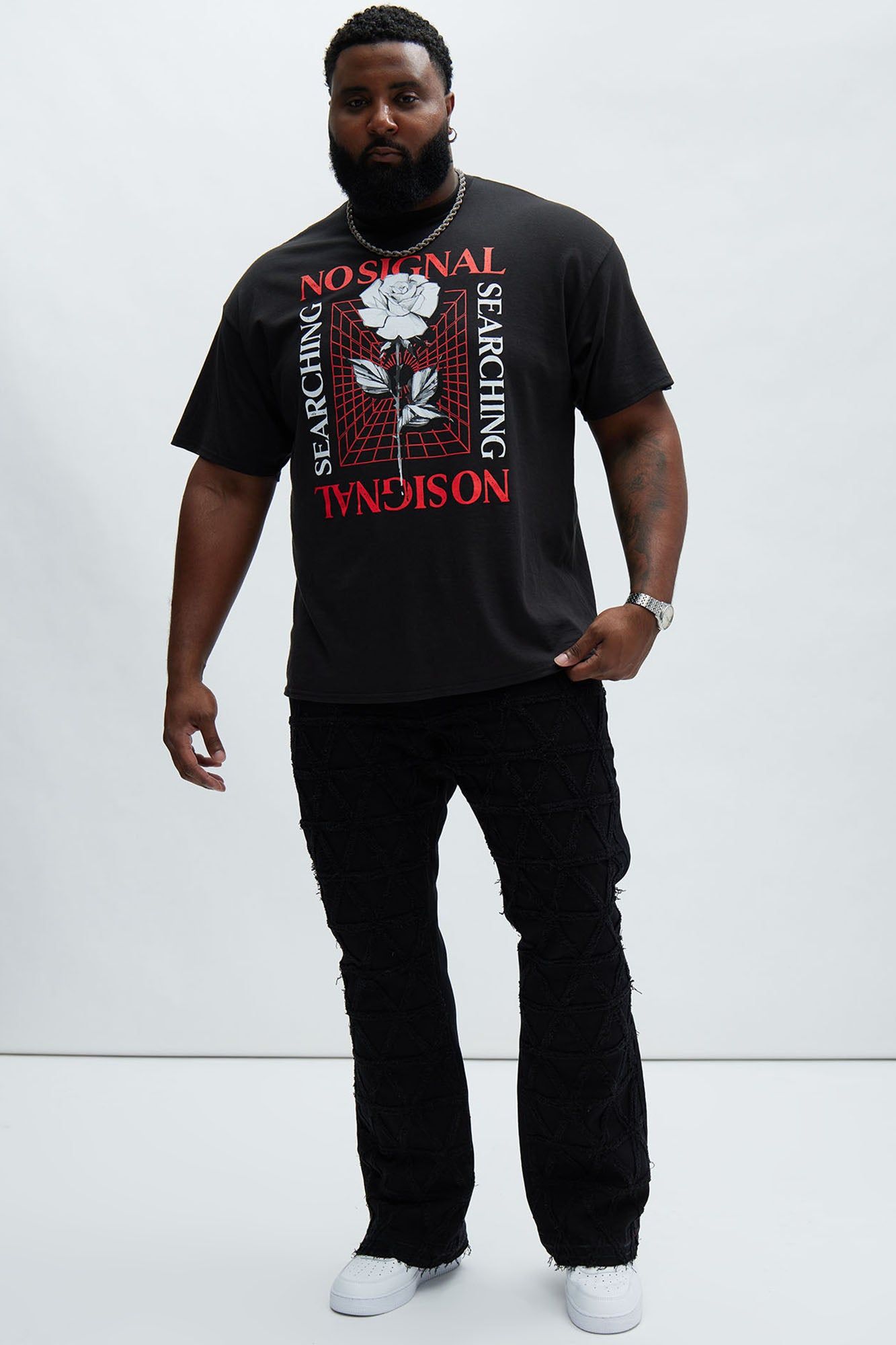 No Signal Rose Short Sleeve Tee - Black sold by Fashion Nova product image thumbnail 5