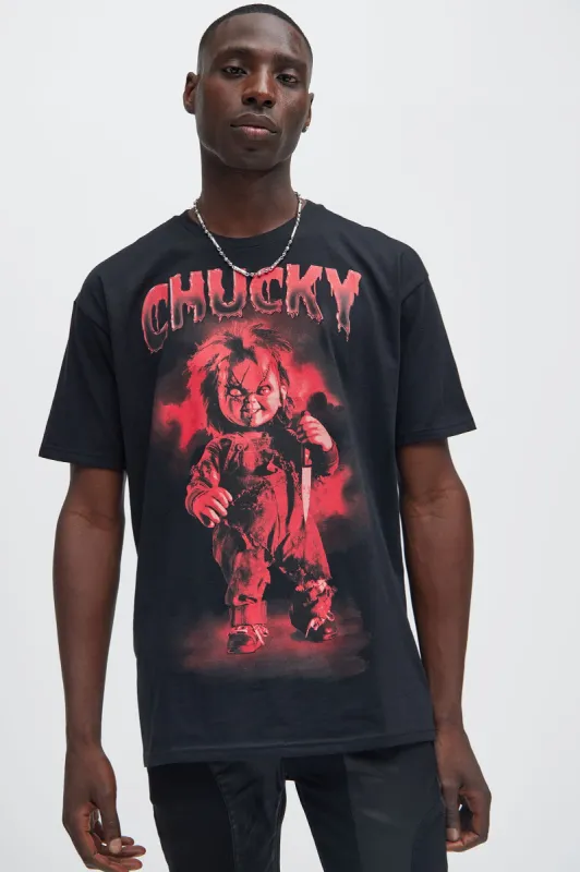 Chuck Get Me My Knife Short Sleeve Tee - Black sold by Fashion Nova