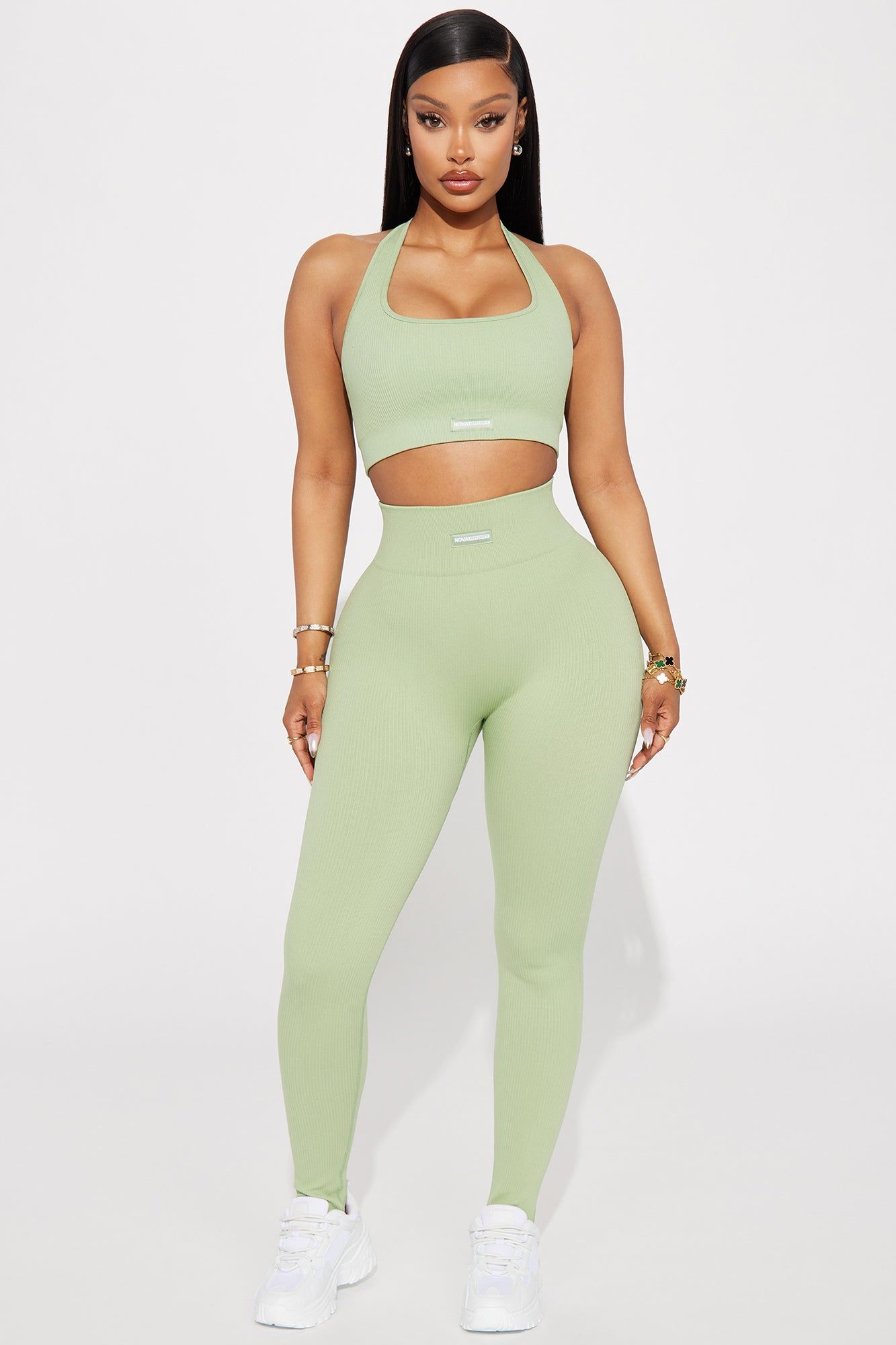 Effortless Triton Ribbed Seamless Legging - Sage sold by Fashion Nova