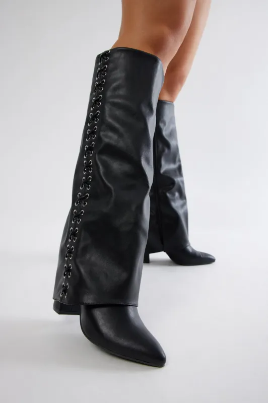 Unmistakable Knee High Boots - Black sold by Fashion Nova